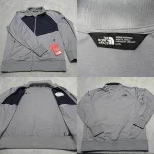 North Face Track Jacket Men Large Gray Hiking Full-Zip Tech Comcast Employee NEW